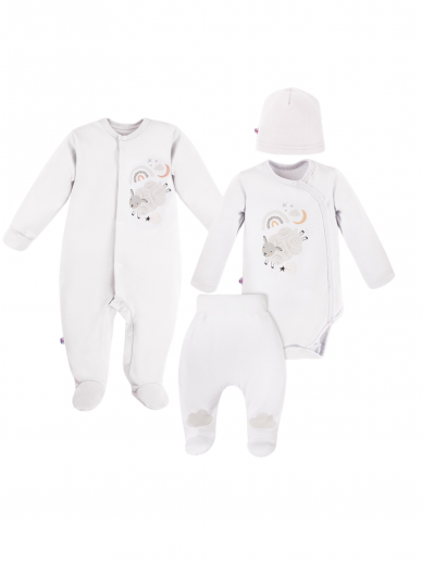 4-Piece Baby Layette Set MELLOW, EEVI, White