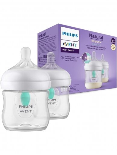 Anti-colic bottle Options+, 120 ml., glass bottle 0m+, Dr. Brown's (Kopija)