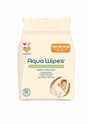 AQUA WIPES drėgnos servetėlės 4x64 vnt. AQW64F4B