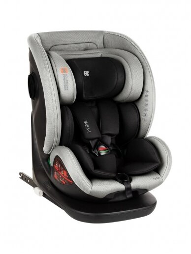 Car seat 40-150 cm i-View i-SIZE Light Grey, Kikkaboo