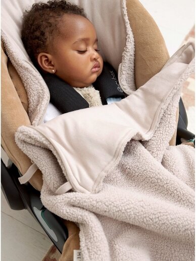 Car seat sleeping bag 40x82cm, Teddy greige 1