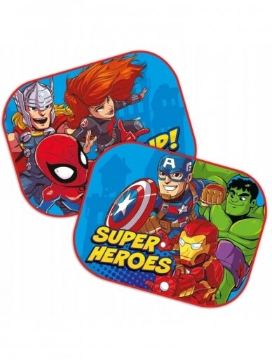 Car window sun protection 2 pcs., Super Heroes