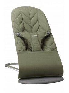 BabyBjörn bouncer Bliss Woven/Petal quilt Dark green 006140