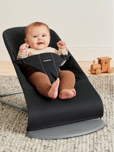 BABYBJÖRN bouncer BLISS Cotton Classic Quilt, black + toy, 606030 10