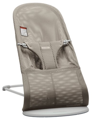 BABYBJÖRN gultukas BLISS Mesh, grey/beige + žaislas, 606102