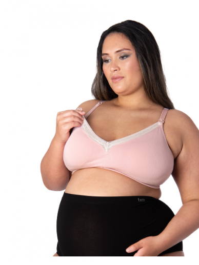 Nursing Bra Caress Full Cup, Hotmilk, Black (pink)