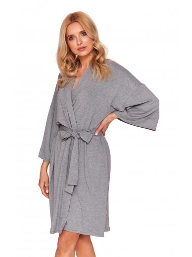 Bamboo maternity robe by DN (grey)