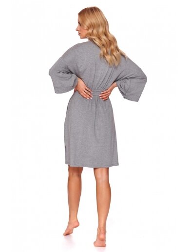 Bamboo maternity robe by DN (grey) 2