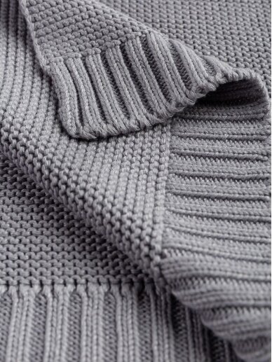 Bamboo-cotton blanket for baby, 80x100, Sensillo (grey) 2