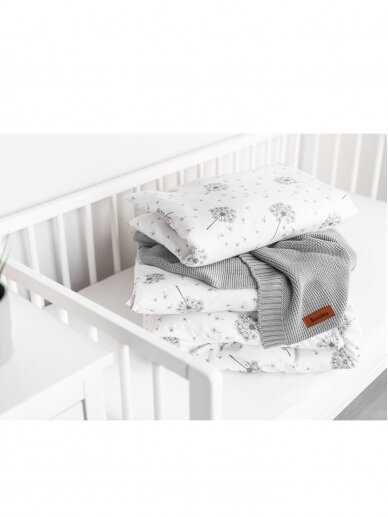 Bamboo-cotton blanket for baby, 80x100, Sensillo (grey) 7