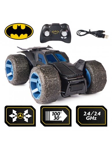 BATMAN nuotolinio valdymo automobilis Stunt Shot Batmobile, 6066871 4