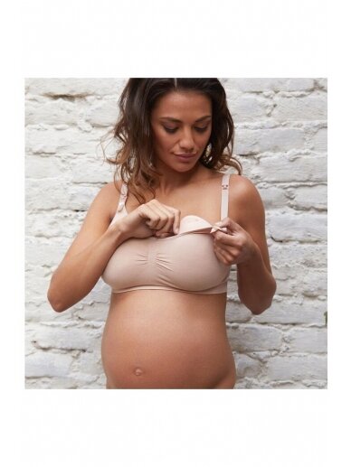 Queen Bee - Selena Maternity Lace Bralette in Nude