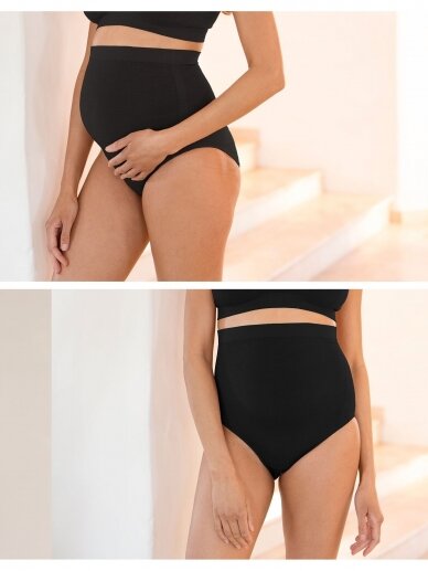 Twin Pack Bamboo Over Bump Maternity Briefs, Quinlan, Seraphine 5