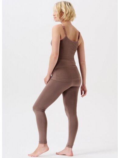 Seamless leggings Cara Sensil® Breeze - Deep Taupe, Noppies 3