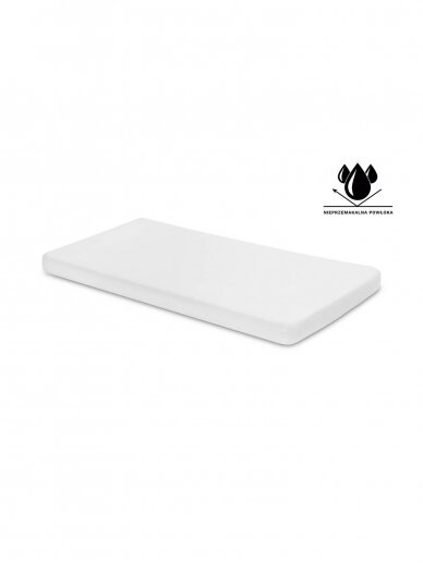 Sensillo sheet with rubber jersey, 120x60cm (white)