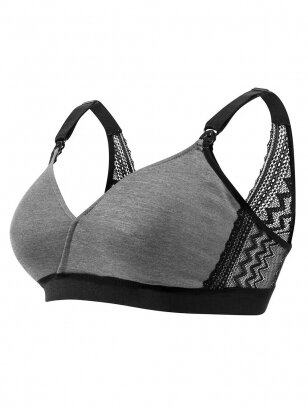 Bralette for pregnant and lactating women Serena, Grey, Cache Coeur