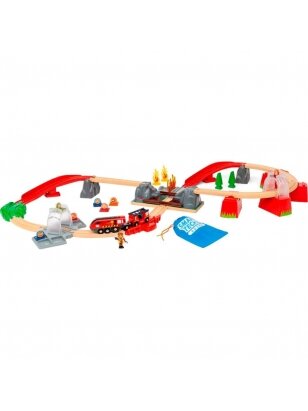 BRIO traukinio bėgių rinkinys Fire Rescue, 636004