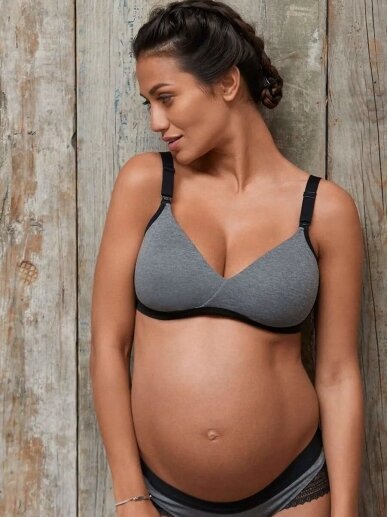 Bralette for pregnant and lactating women Serena, Grey, Cache Coeur 1