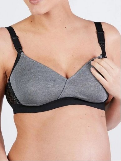 Bralette for pregnant and lactating women Serena, Grey, Cache Coeur 3