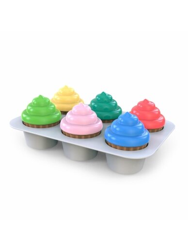 BRIGHT STARTS žaislas Sort & Sweet cupcakes, 12499-3-MEWW-YW2