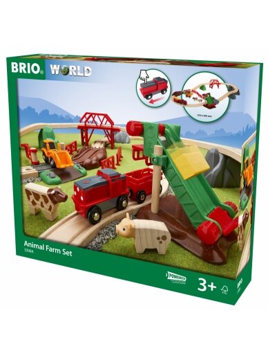 BRIO traukinio bėgių rinkinys Animal Farm, 33984