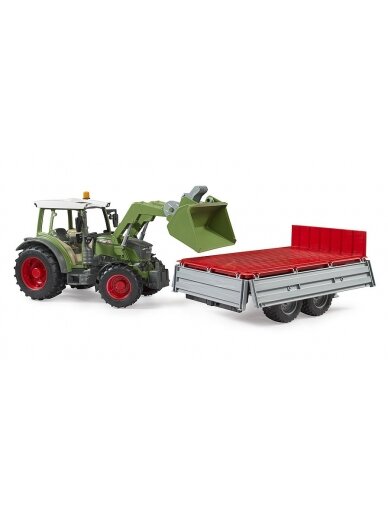 BRUDER 1:16 Fendt Vario 211 traktorius su priekiniu krautuvu ir paverčiama priekaba, 02182 2