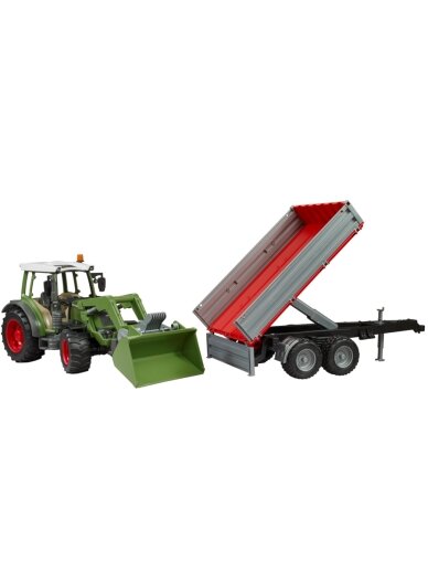 BRUDER 1:16 Fendt Vario 211 traktorius su priekiniu krautuvu ir paverčiama priekaba, 02182 3