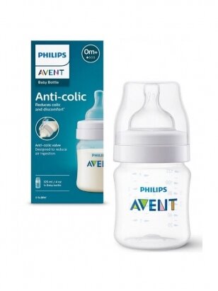 Philips Avent SCY100/01 maitinimo buteliukas nuo pilvo dieglių 125ml
