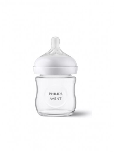 Philips Avent Glass baby bottle, Natural Response, 120ml, 0m+ 1