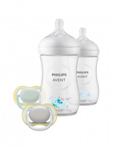 Philips Avent Natural Response AirFree Vent Baby Bottle 1m+ Bear 260ml (9  oz)