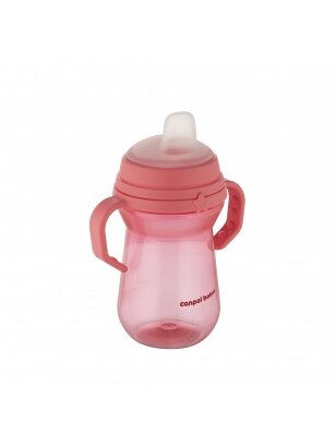 CANPOL BABIES gertuvė su silikoniniu snapeliu, FirstCup, 6mėn+, 250ml, rožinė, 56/615_pin