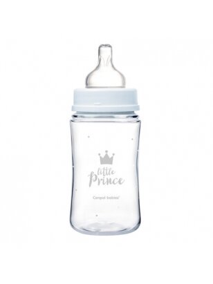 CANPOL BABIES plataus kaklelio buteliukas EASYSTART ROYAL BABY, 240 ml, 35/234_blu