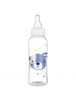 CANPOL BABIES siauro kaklelio buteliukas CUTE ANIMALS, 250 ml, 11/841_blu