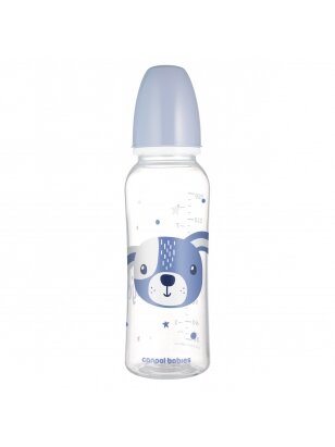 CANPOL BABIES siauro kaklelio buteliukas CUTE ANIMALS, 250 ml, 11/841_blu