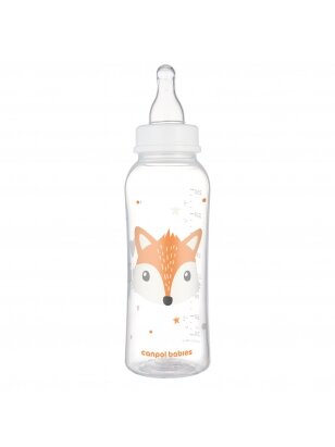 CANPOL BABIES siauro kaklelio buteliukas CUTE ANIMALS, 250 ml, 11/841_ora