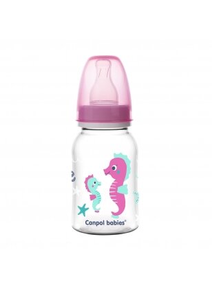 CANPOL BABIES siauro kaklelio buteliukas LOVE&SEA, 120 ml, 59/300