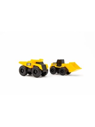 CAT kranas su transporto priemonėmis Little Machines Ground Crew, 83195