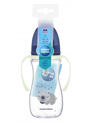 CANPOL BABIES Anti-colic buteliukas 300 ml EasyStart Sleepy Koala, 35/238_blu 2