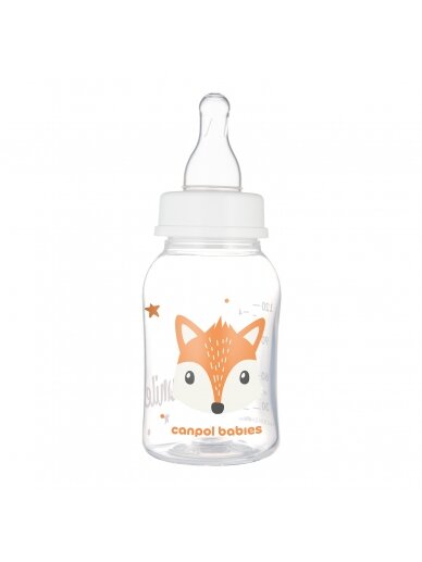 CANPOL BABIES siauro kaklelio buteliukas CUTE ANIMALS, 120 ml, 11/851_ora 1