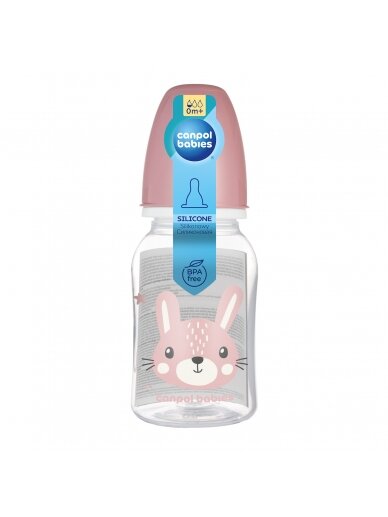 CANPOL BABIES siauro kaklelio buteliukas CUTE ANIMALS, 120 ml, 11/851_pin 2