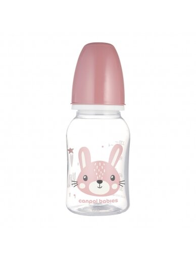 CANPOL BABIES siauro kaklelio buteliukas CUTE ANIMALS, 120 ml, 11/851_pin