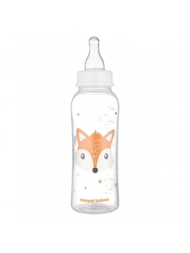 CANPOL BABIES siauro kaklelio buteliukas CUTE ANIMALS, 250 ml, 11/841_ora 1