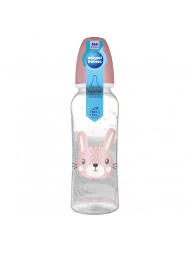 CANPOL BABIES siauro kaklelio buteliukas CUTE ANIMALS, 250 ml, 11/841_pin 2