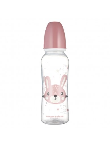 CANPOL BABIES siauro kaklelio buteliukas CUTE ANIMALS, 250 ml, 11/841_pin