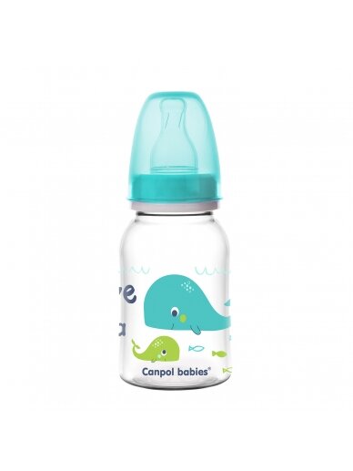 CANPOL BABIES siauro kaklelio buteliukas LOVE&SEA, 120 ml, 59/300 2