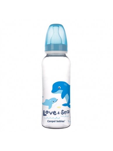 CANPOL BABIES siauro kaklelio buteliukas LOVE&SEA, 250 ml, 59/400 3