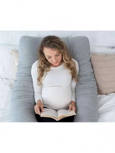 Maternity pillow La Bebe™ 91913, grey, 155x80cm