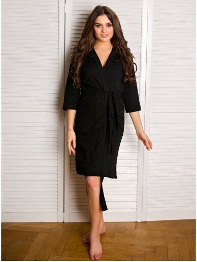 Robe for pregnant and nursing, Basic, by ForMommy (black) 1