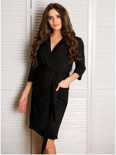 Robe for pregnant and nursing, Basic, by ForMommy (black) 6