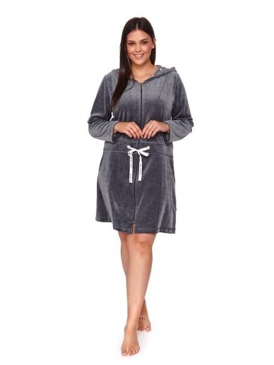 Maternity nursing robe by DN (dark grey) 3